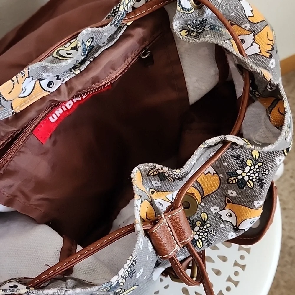 Union Bay Backpack Drawstring Closure Animal Print